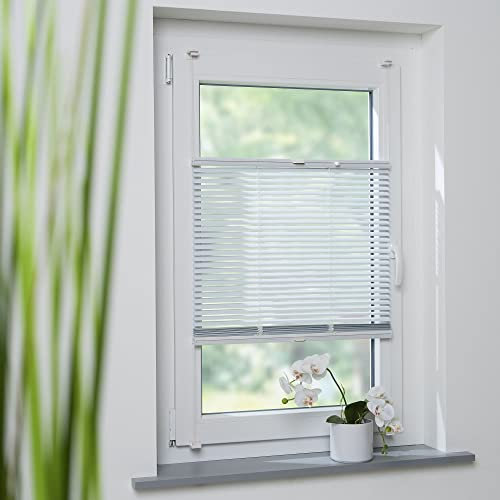 Liedeco Klemmfix-Jalousie, Aluminiumjalousie | Montage ohne Bohren | B 60 cm x H 130 cm | weiß