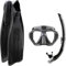 Cressi Erwachsene Pro Star Bag Schnorchelset, Schwarz, 43/44