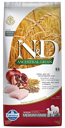 Farmina N&D Senior Medium & Maxi Low Grain Pollo e Melograno 12 kg