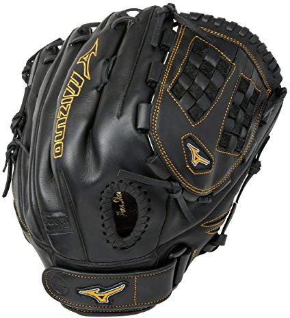 Mizuno 312460.FR90.15.1250 MVP Prime GMVP1250PF2 – Infield Mitt, schwarz, 31,7 cm – Überwurf für Linke Hand
