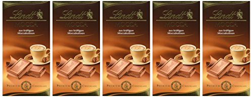 Lindt & Sprüngli Mocca Tafel, 5er Pack (5 x 100 g)