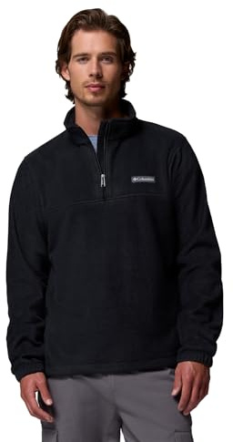 Columbia Mens Steens Mountain Half Zip Fleece Jacket, Black, Small