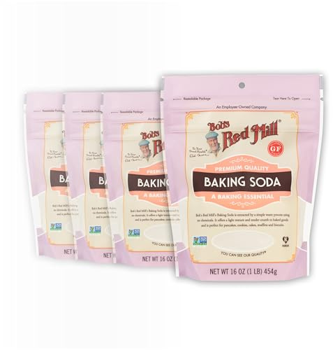 Bob's Red Mill Baking Soda, 16oz (Pack of 4) - Non GMO, Vegan, Paleo Friendly, Kosher