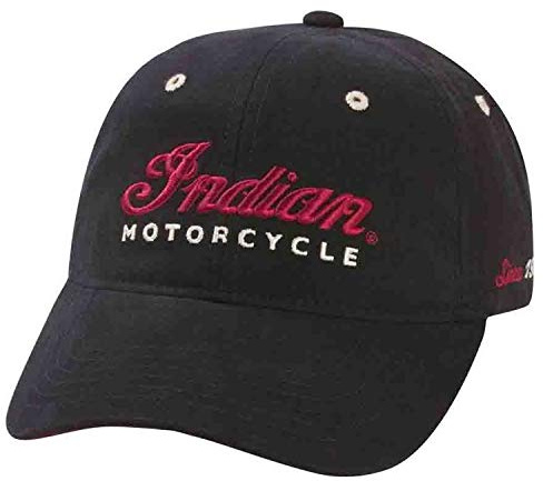 Indian Motorcycle Embroidered Hat, Black, One Size, Adjustable for Comfortable Fit, Regular Fit - 2863727,Black