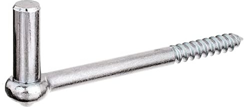 Alberts 312183 Abrazadera para atornillar, Gancho en J, con rosca cortada, galvanizada, pasivada con película gruesa, encaje Ø16 mm, longitud 165 mm