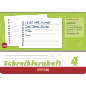 Brunnen 10 x Schreiblernheft A4 Lineatur 4 80 g/qm 16 Blatt
