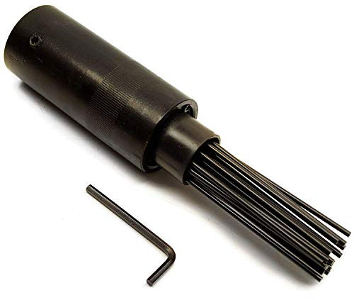 Toolzone Air Needle Scaler Attachment for Air Chisel, Alloy Steel Blade, Pointed Edge, Plastic Handle, Medium to Large, CHISEL