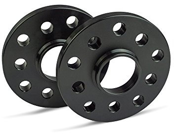 SCC Spurverbreiterung 12175W - schwarz eloxiert - LK: 100/4 NLB: 56,6 - 15mm - 2 Stück