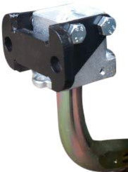 Bak-rak tow ball swan neck to flange converter