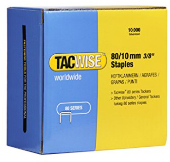 Tacwise 0383 Agrafes Galvanisées pour Tapisserie de Type 80 / 10 mm, Lot de 10.000