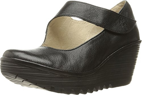 Fly London Yasi682fly, mary Jane à compensée Bout Fermé Femme, Noir, 42 EU