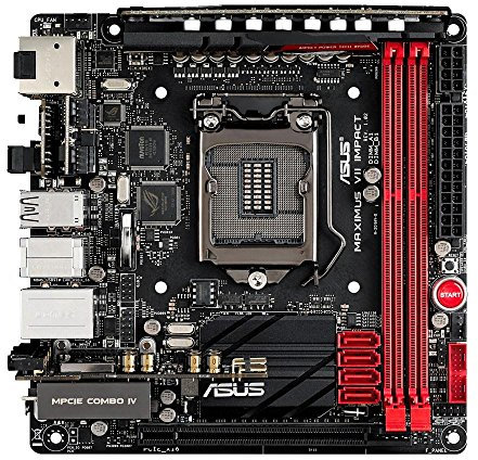 Asus 90MB0JJ0-M0EAY0 Maximus Vii Impact Gaming Mb Scheda Madre, Nero/Rosso