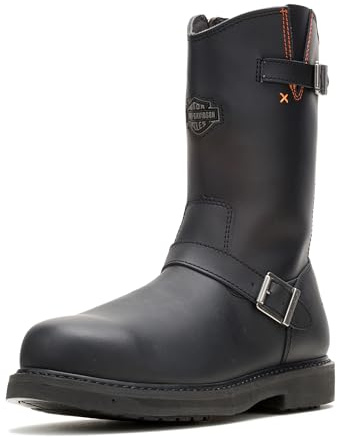 Harley-Davidson Men's Jason Steel Toe 10.25-Inch Boots D93120 (Black, 12W)