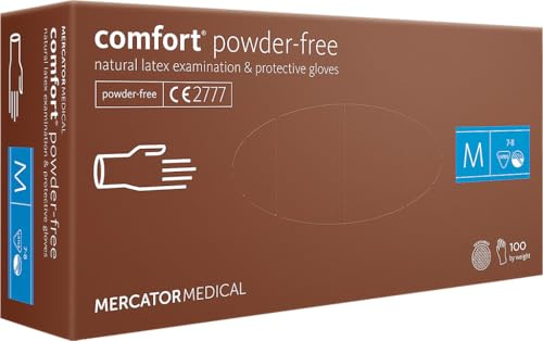 100 Stück Comfort PF, latex Untersuchungshandschuhe puderfrei in Größe M