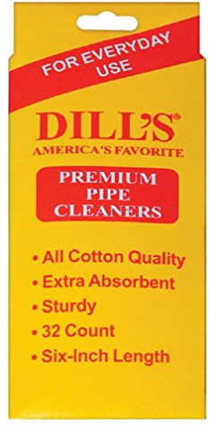 Dill's Premium Pipe Cleaners for Daily Cleaning. Six-Inch Lenght, 32 Count