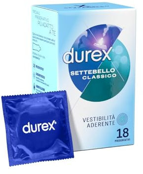 Durex Settebello Classico Preservativi, 18 Profilattici