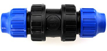 PE Rohr Rückschlagventil Klemmverbinder Ø25 Fitting PN 16 DVGW