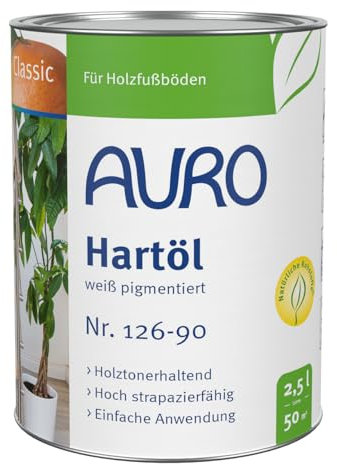 AURO Hartöl Classic Nr. 126-90 Weiß pigmentiert, 2,50 Liter