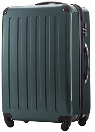 Hauptstadtkoffer ALEX - Erweiterbarer Hartschalenkoffer 75 cm (119 L) mit TSA-Schloss – robuster Trolley-Reisekoffer mit 4 Doppelrollen, Waldgrün