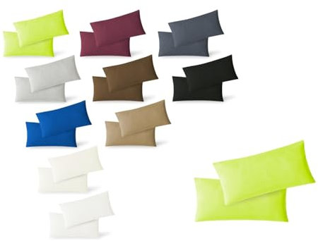 EXKLUSIV HEIMTEXTIL Jersey Kissenbezug 2er Set 40 x 80 cm apfelgrün
