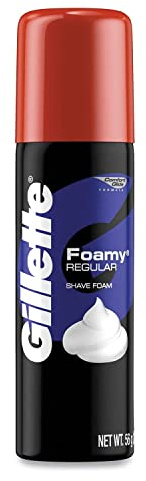 Gillette Foamy Shave Cream Regular 2 Ounce (12 Pack)