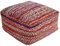 Homescapes Chindi Sitzwürfel Fußhocker quadratisch Ethno Look bunt 60 x 60 x 30 cm