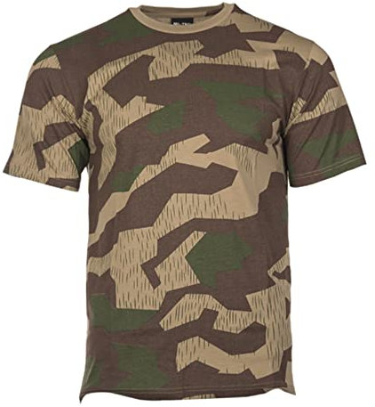Mil-Tec Tarn T-Shirt Herren • Camouflage T-Shirt aus Baumwolle • BW Camo • Bequemes Kurzarm Army Shirt für Outdoor, Sport oder Freizeit • Bundeswehr Flecktarn-Shirt