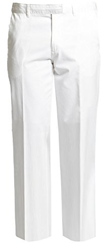 Mens Bowling Trousers White Bowls Bowlers Trouser Inside Leg 30 Inches (40, White)