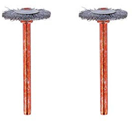 Dremel 530 Edelstahlbürste Zubehörsatz (für Multifunktionswerkzeug mit 2 Edelstahlbürsten 19mm zum Reinigen rostfreier Materialien wie Aluminium, Edelstahl, Silber, Weichmetall, Gold, Kupfer u.v.m.)