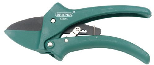 Draper 190mm Ratchet Action Anvil Pattern Secateurs | Carbon Steel Cutting Gardening Tool | Heavy Duty Garden Hand Tools | 34478