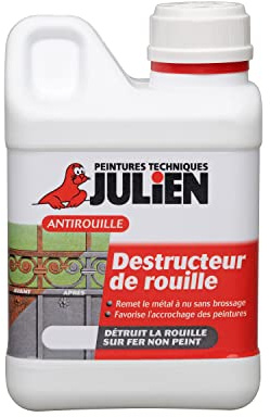 Julien Peinture Ot'Rouille Aérosol - destructeur de Rouille - Gris 0,25L
