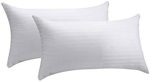 PIKOLIN Set 2 Federe Cuscino 75 x 40 cm in 100% Cotone Sanforizzato Extra Morbido - Copricuscini Traspiranti e Ipoallergenici con Chiusura a Cerniera e Lavabili