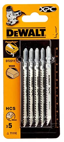 DeWALT, DT2211QZ Jigsaw Blades for Wood Bi-Metal XPC T111C (Pack of 5)