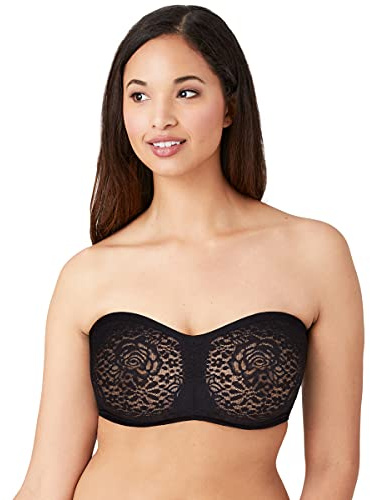 Wacoal Women's Half & Balconette Bra, Opaque, Black, 34D