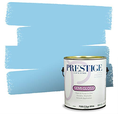 PRESTIGE Interior Paint and Primer in One, Blue Sky, Semi-Gloss, 1 Gallon