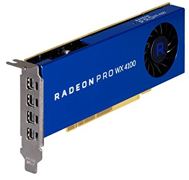 AMD – FirePro Radeon Pro WX 4100 4 GB PCIe 3.0 16 x 4 x DP, LP Retail in GPU-Speicher