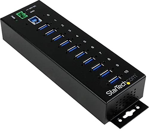 StarTech.com 10 Port Industrial USB 3.0 HUB 10-Port Industrial USB 3.0, ST1030USBM