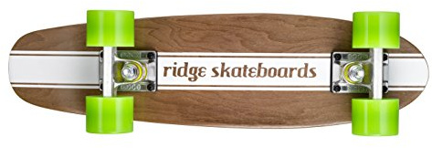 Ridge Skateboards Maple Mini Dark Dye - Longboard, Color Verde, Talla 22-Inch