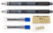 Uni Ball Druckbleistift „Kuru Toga“ 0,5 mm – selbstschärfend – rauchfarbenes Gehäuse – 2 Stück, inkl. 24 Minen und 5 Radierer.