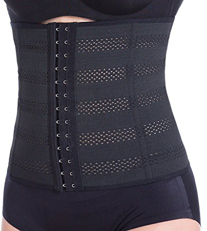 Everbellus Traspirante Corsetto Modellante Sottoseno per Donna Allenamento Nero Small