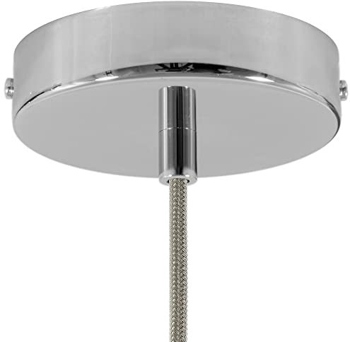 creative cables - Kit rosone cilindrico in Metallo - Conico, Cromo