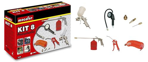 Mecafer 150098 - Kit per compressore, 8 accessori, a connessione universale