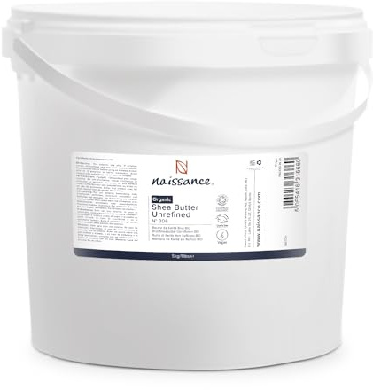 Naissance Organic Shea Butter Unrefined (No. 306) - 5kg - Pure, Raw, Natural, Vegan - for Skin, Hair, Lip Balms, Body Butters, Moisturiser