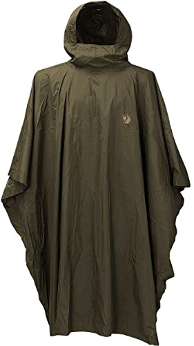Fjällräven Unisex Poncho Regenmantel, Grün (Dark Olive 633), Einheitsgröße Große Größen EU