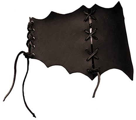 Battle-Merchant Cinturón medieval de piel para mujer LARP, corpiño vikingo, negro o marrón, XS-XXL marrón S