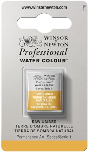 Winsor & Newton Acuarela Profesional - Pintura de Acuarela, Alta Luminosidad, Resistente a la Luz, Calidad de Archivo, 1/2 Godet, Color Tierra De Sombra Natural