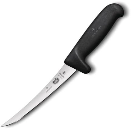 Victorinox Fibrox Safet y Grip Couteau à Désosser avec Manche de Sécurité, Couteau de Cuisine, Antidérapant, Inoxydable, Lavable au Lave-Vaisselle