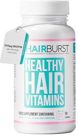 Hairburst Vitamine Per La Crescita Dei Capelli – Integratore di Biotina – Dose per un Mese – 60 capsule – Vitamine per Crescere Capelli Lunghi e Più Forti