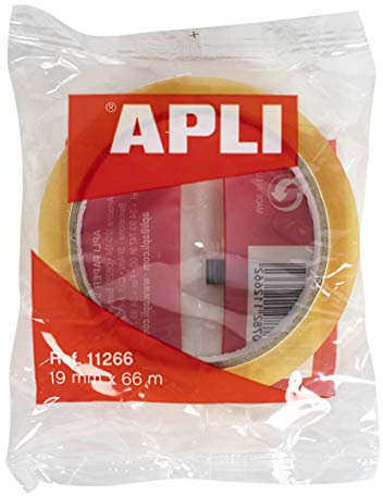 APLI – Nastro adesivo Sacchetto trasparente 19 mm x 66 m