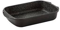 Barazzoni Le Cotture Speciali Lasagnera, Alluminio Pressofuso con Rivestimento Marmotech a 5 Strati, Made in Italy, Nero, cm 25 x 20